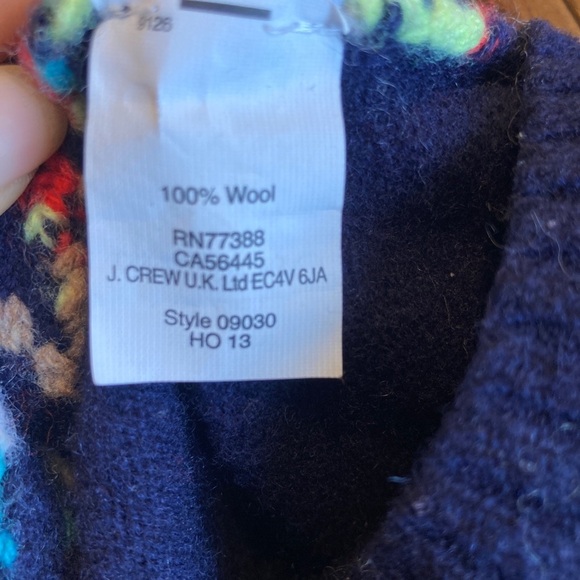 J.Crew 100% merino woomwomen Multicolor Patterned Sweater size XS - Picture 6 of 6